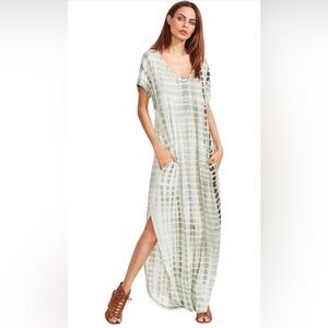 Tie-Dye Maxi Dress in Green and Black